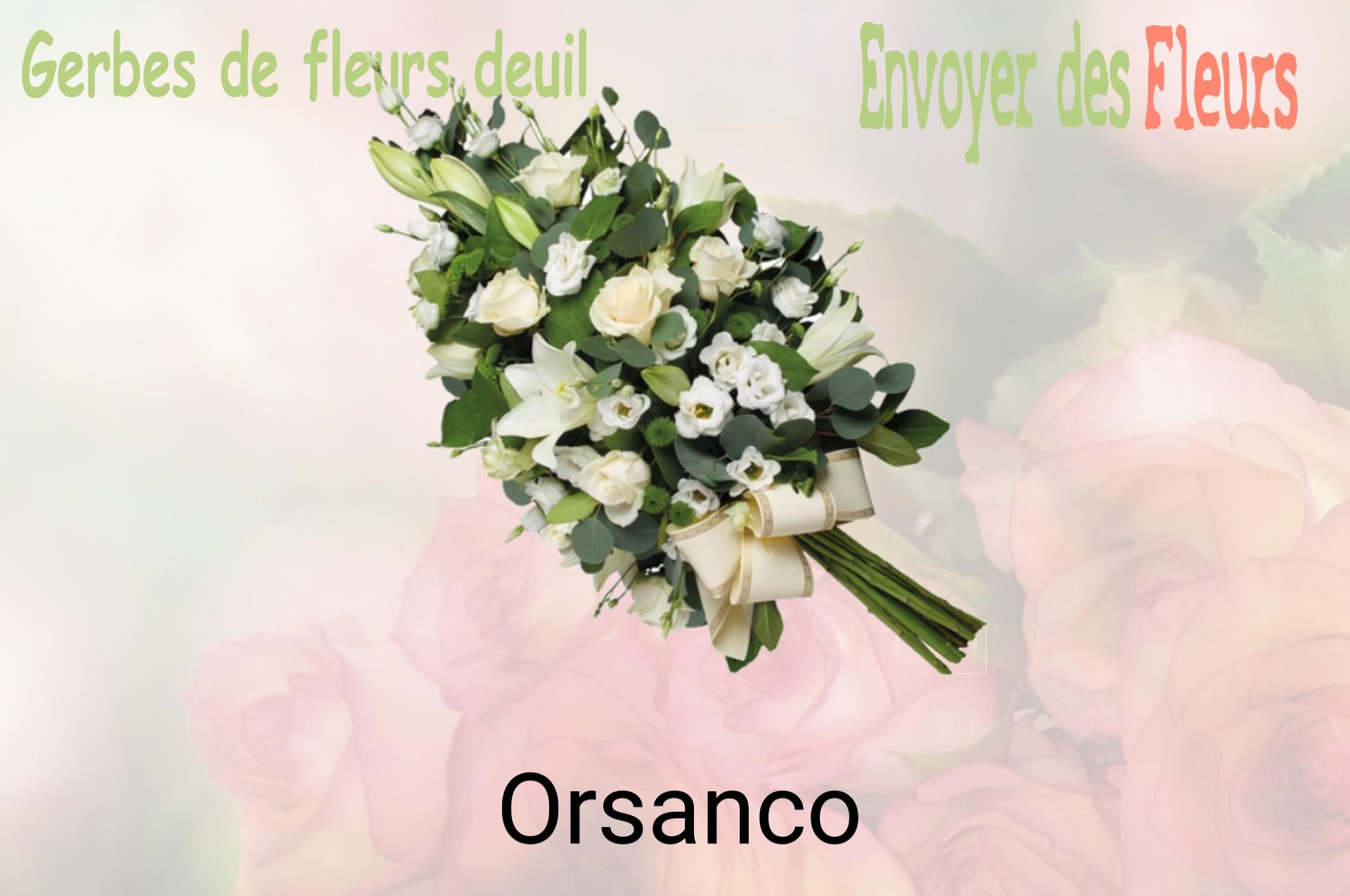 Gerbe de fleurs de deuil livrée à Orsanco